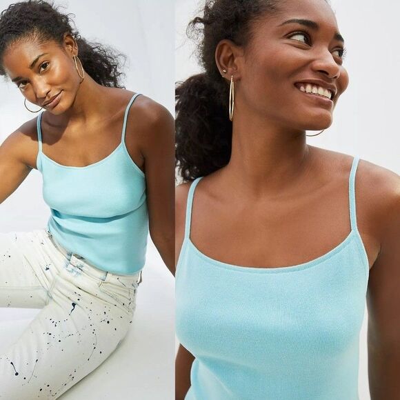 Anthropologie Rashida Sweater Tank Top Blue Medium NWT - Picture 2 of 4